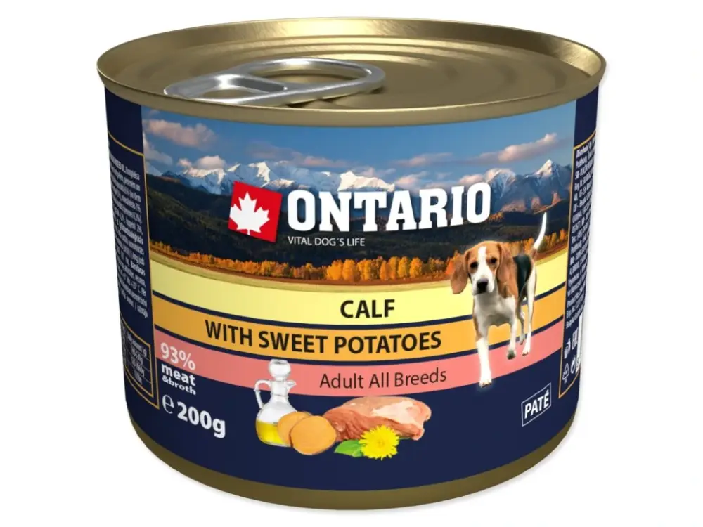 Konzerva Ontario telecí s batáty 200g Dokud Zásoby Vydrží