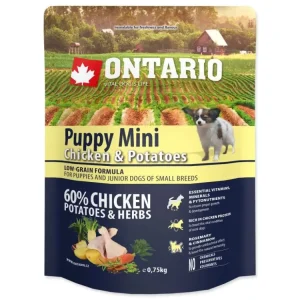 Krmivo Ontario Puppy Mini Chicken & Potatoes 0,75kg Top Prodej
