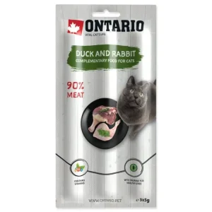 Pochoutka Ontario kachna a králík, tyčinky 3x5g Zlevněný