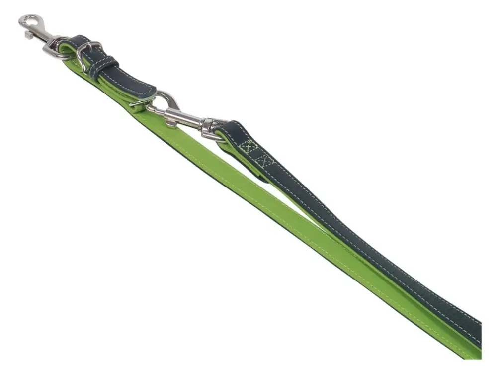 Novinka Nobby Pacific kožené vodítko zelené lemování L-XL 200cm / 18mm