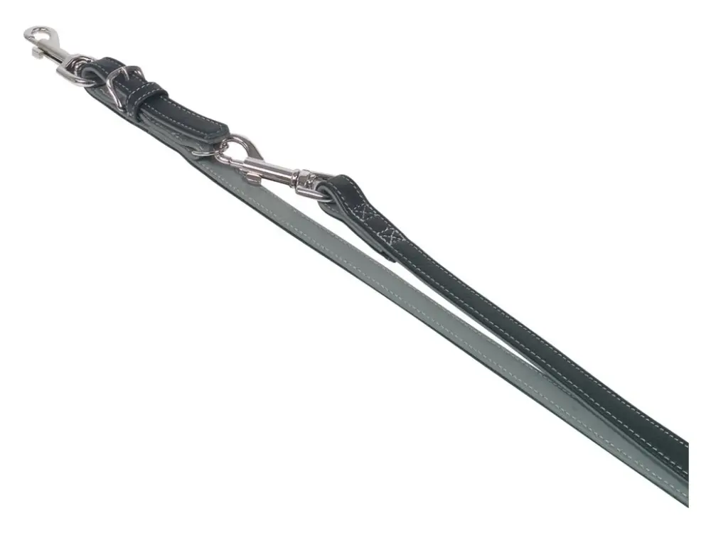 Nobby Pacific kožené vodítko šedé lemování L-XL 200cm / 18mm Časově Omezené