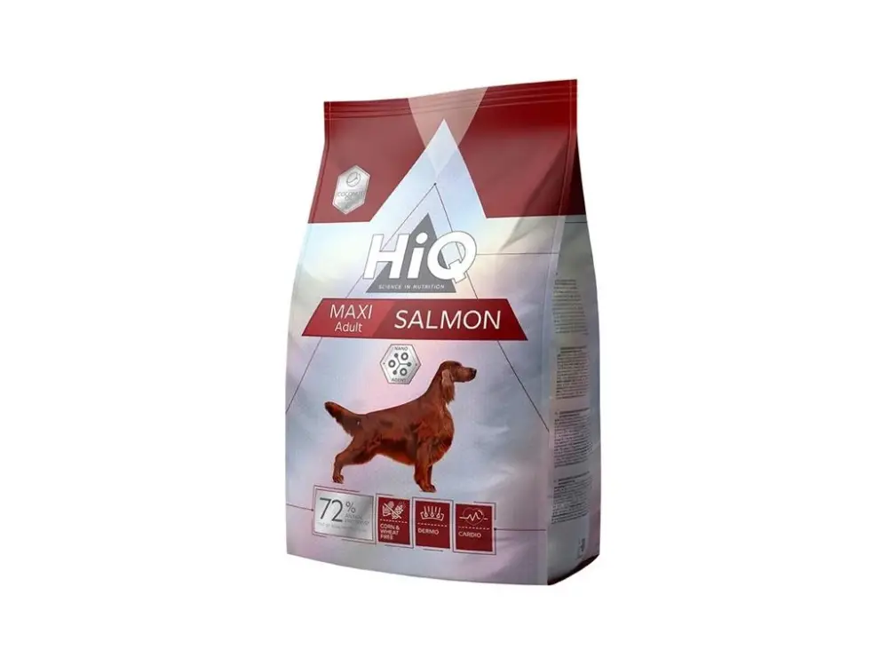 HiQ Dog Dry Adult Maxi Salmon 11 kg Zlevněný