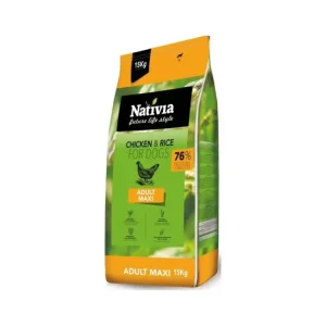 Nativia Dog Adult Maxi Chicken & Rice 15 kg Akční Cena