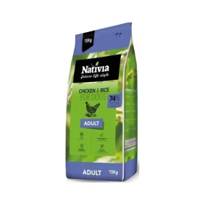 Nativia Dog Adult Chicken & Rice 15 kg Cenová Bomba