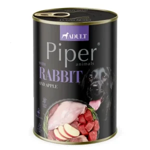Bezpečná Platba NEW PIPER s králíkem a jablkem, konzerva pro psy 400 g