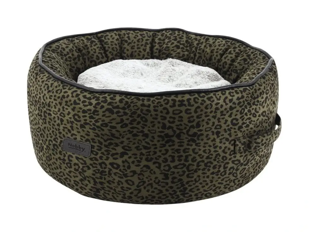 Cenově Výhodný Nobby LEO komfortní oválný pelíšek leopardí hnědá 45x19cm