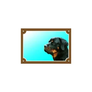 Bezpečná Platba Barevná cedulka Pozor pes, Rottweiler