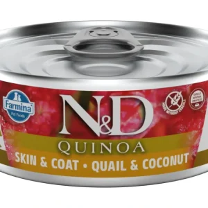 N&D CAT QUINOA Adult Quail & Coconut 80g Omezená Nabídka