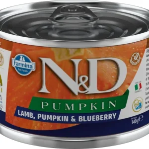 N&D DOG PUMPKIN Adult Lamb & Blueberry Mini 140g Finální Výprodej