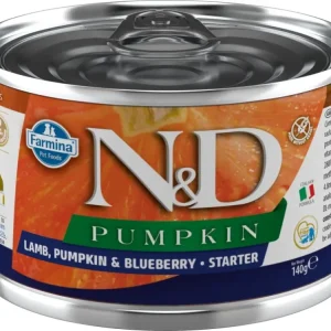 N&D DOG PUMPKIN Starter Lamb & Blueberry Mini 140g Kup Teď