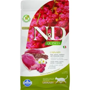 Cenově Výhodný N&D Quinoa CAT Urinary Duck & Cranberry 1,5kg