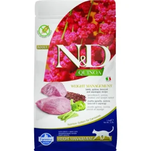 N&D Quinoa CAT Weight Management Lamb & Broccoli 1,5kg Akce