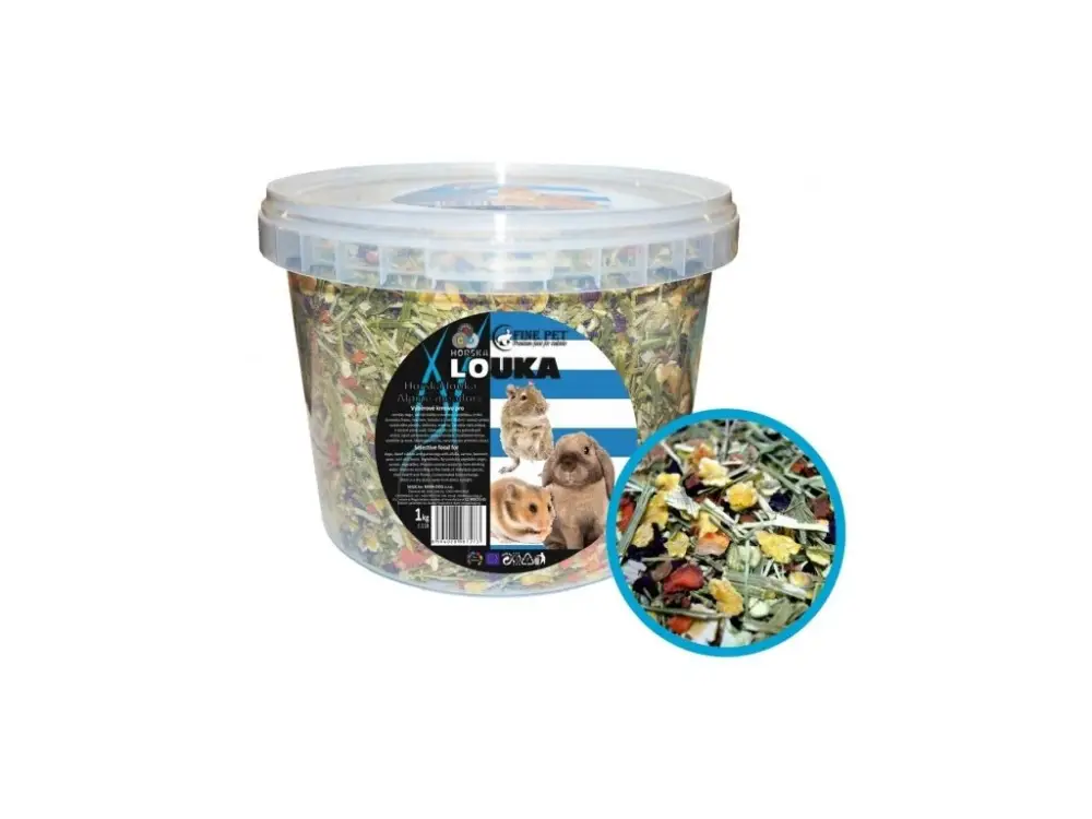 Ihned K Objednání FINE PET Horská louka pro hlodavce vědro 1kg