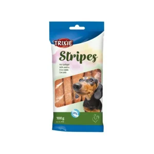 Nová Kolekce Pochoutka Snack STRIPES drůbeží pro psy 10ks/100g TR