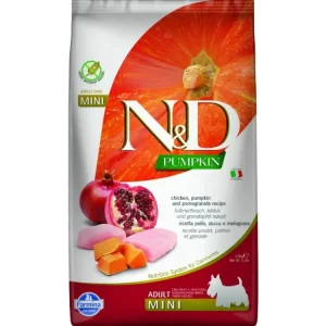 Sezónní Sleva N&D Pumpkin DOG Adult Mini Chicken&Pomegranat 2,5kg