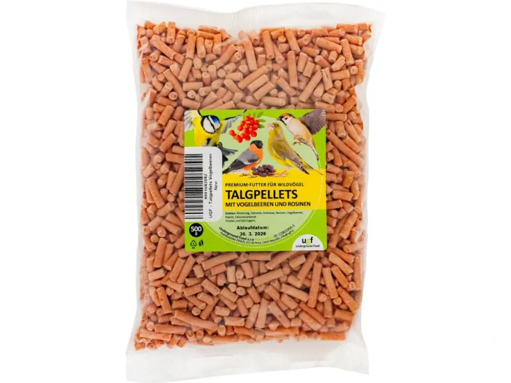 Cenově Výhodný Lojové peletky s rozinkami a jeřabinami JUKO, sáček 500 g