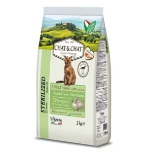Aktuální Chat & Chat Cat Sterilized Chicken and Turkey 2 kg