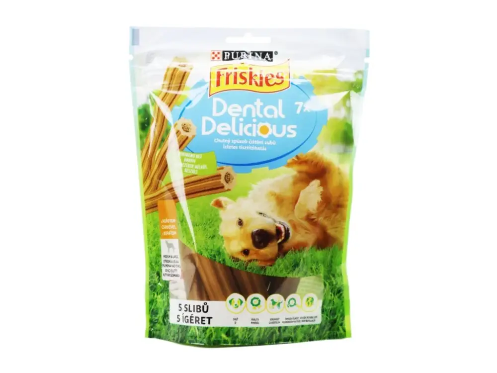 Friskies pochoutka pes DentalDelicious Med&Large 200g Akční Nabídka