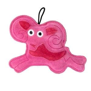 Horká Nabídka Hračka pes LEATHER CAPRICORN kůže, růžová 20cm Kiwi