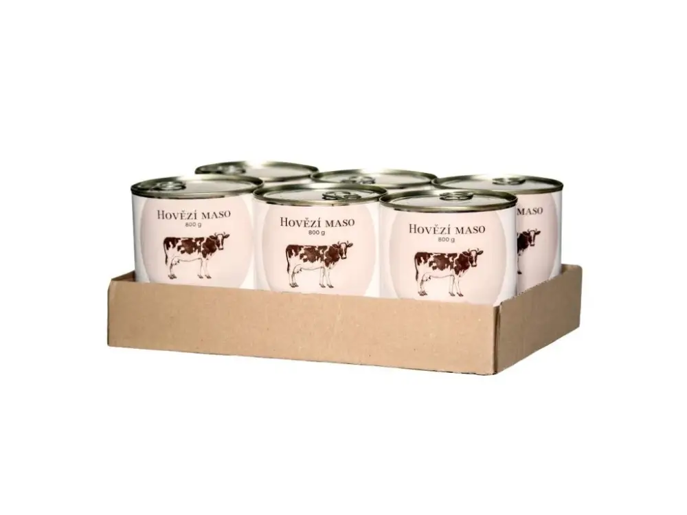BOHEMIA MASO Hovězí ve vlastní šťávě SIX PACK 6x800g Tovární Cena