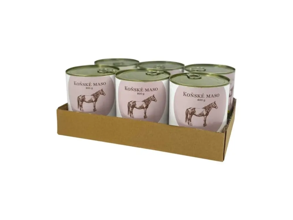 Akční Cena BOHEMIA MASO Koňské ve vlastní šťávě SIX PACK 6x800g