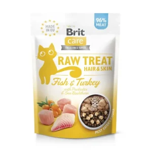 Brit Raw Treat Cat Hair&Skin, Fish&Turkey 40g Akce