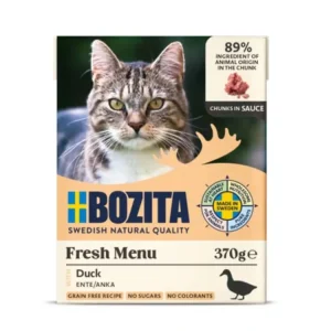 Dokud Zásoby Vydrží Bozita Cat kousky v omáčce s kachním, tetrapak 370 g