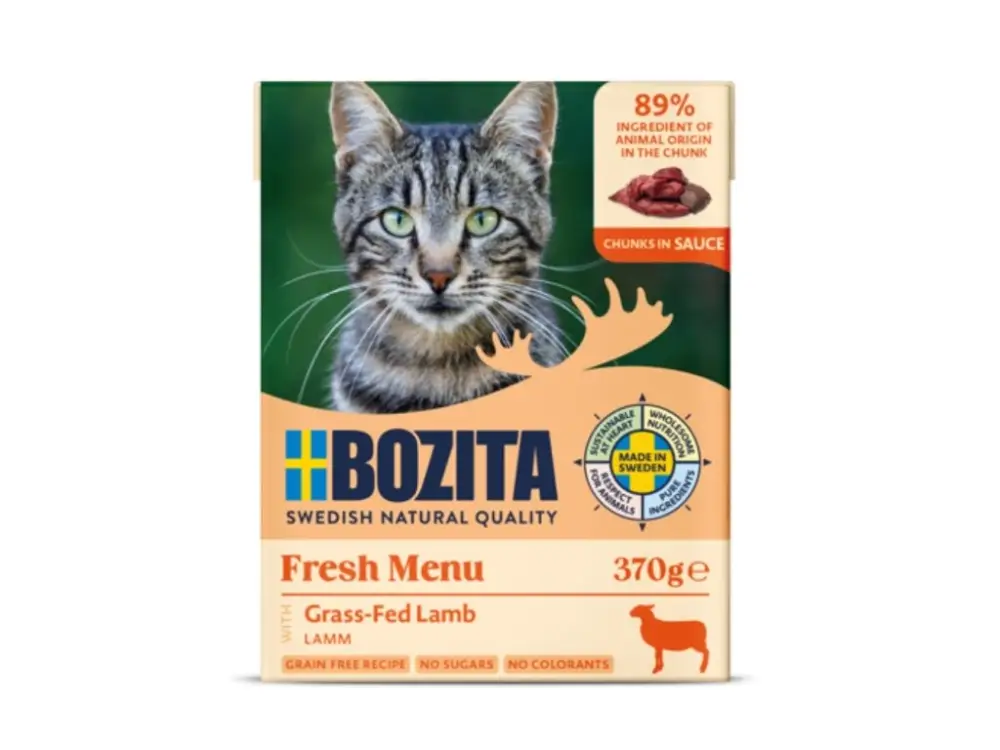 Bozita Cat kousky v omáčce s jehněčím, tetrapak 370 g Jen Po Omezenou Doba