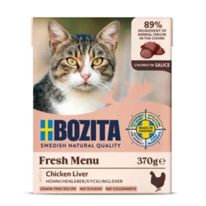 Bozita Cat kousky v omáčce s kuřecími játry, tetrapak 370 g Rychlé Dodání