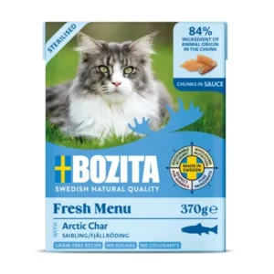 Levný Bozita Cat Sterilised kousky v omáčce s rybou Siven arktický, tetrapak 370 g