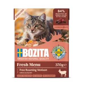 Nejlepší Volba Bozita Cat Sterilised kousky v želé se zvěřinou, tetrapak 370 g