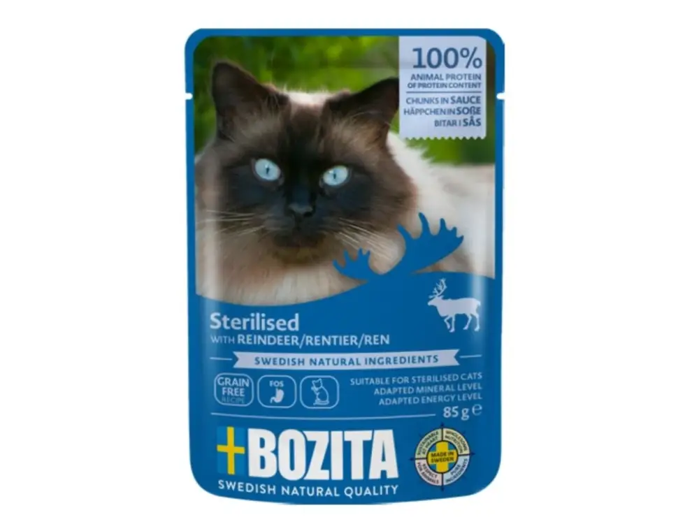 Bozita Cat Sterilised kousky v omáčce se sobím masem, kapsička 85 g Must-Have