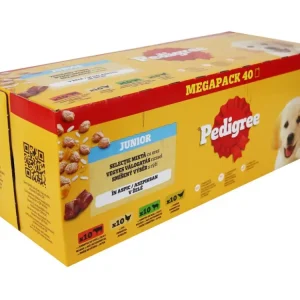 Cenová Bomba Pedigree kapsa Junior mas.výběr s rýží v želé 40x100g