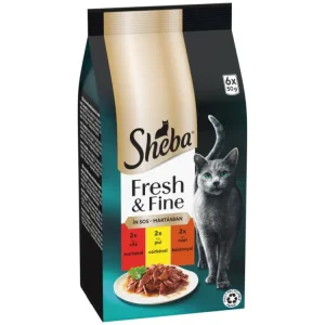Nakupujte Hned Sheba kapsa Fresh&Fine mix hovězí,kuře,jehněčí 6x50g