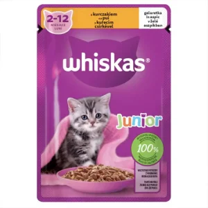 Whiskas kapsa Core Junior kuřecí v želé 85g Poslední Šance