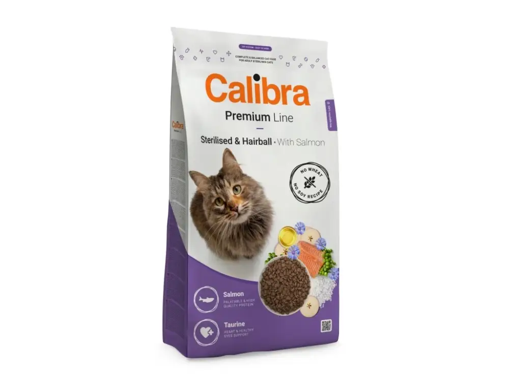 Calibra Cat Premium Line Steril.&Hairball w. Salm 10kg Oblíbený
