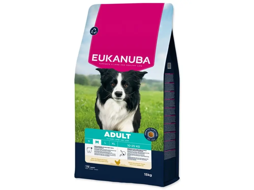 Eukanuba Dog Adult Medium rich in fresh Chicken 15kg Horká Nabídka