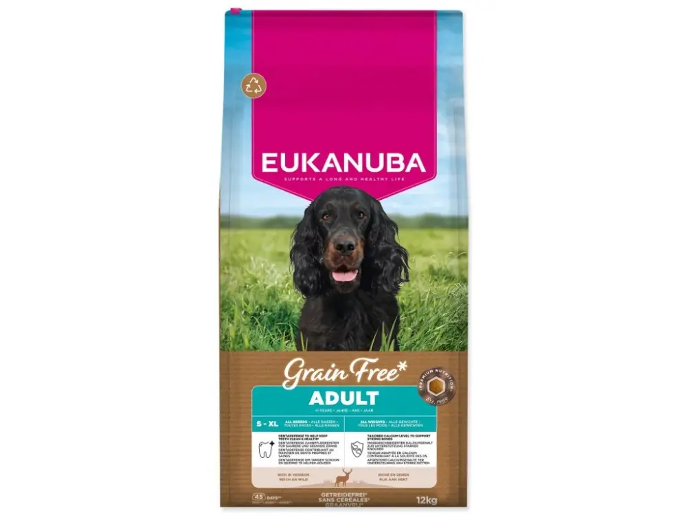 Značkový Eukanuba Dog GF Adult All Breeds rich in Venison 12kg