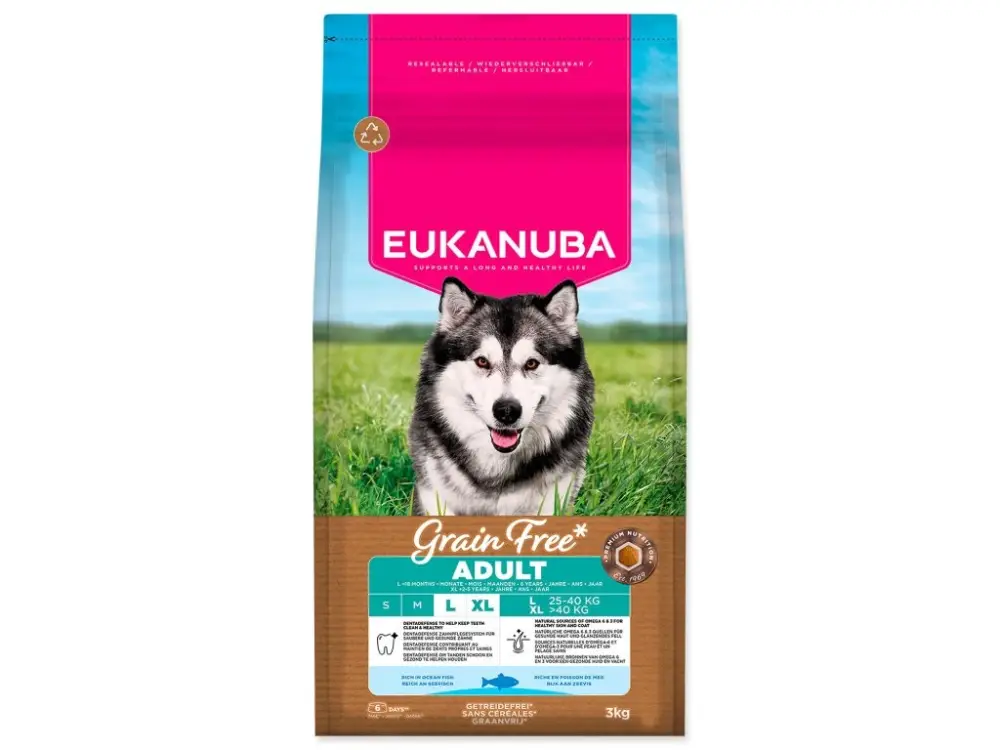 Eukanuba Dog GF Adult Large rich in Ocean Fish 3kg Nízká Cena