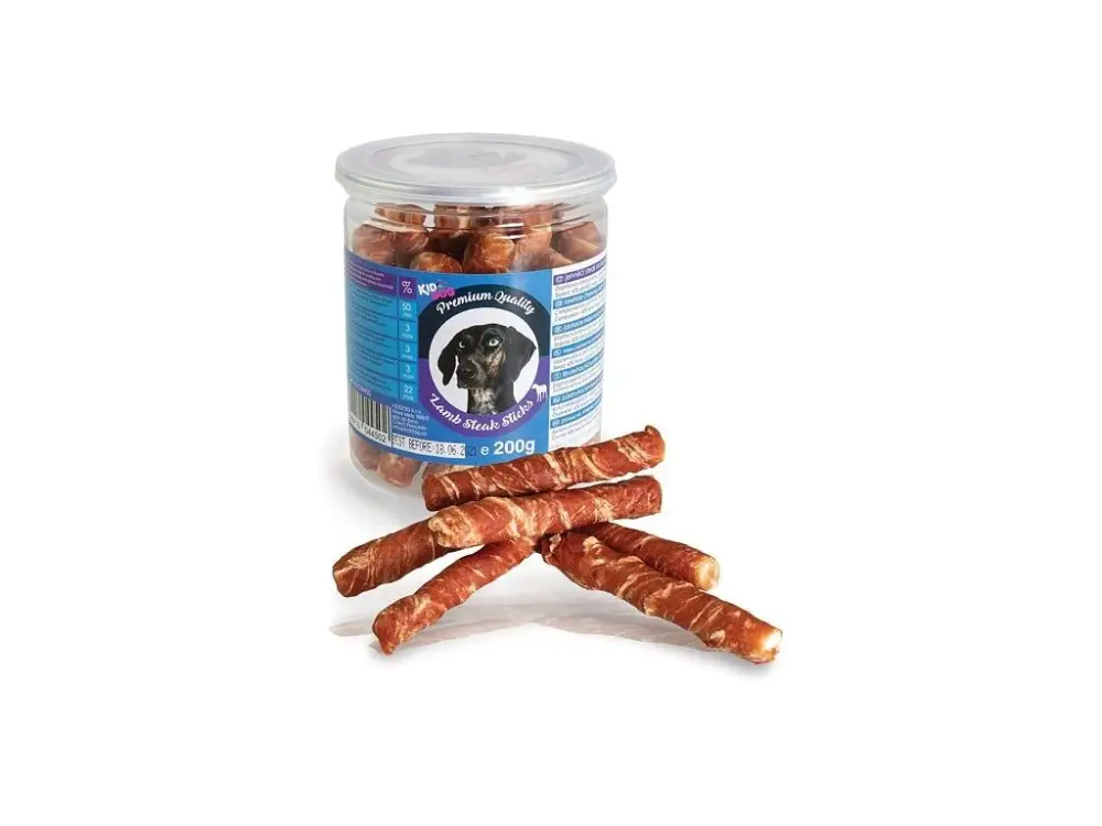 Pochoutka KIDDOG jehněčí steak na buv.tyčince,dóza200g Ihned K Objednání