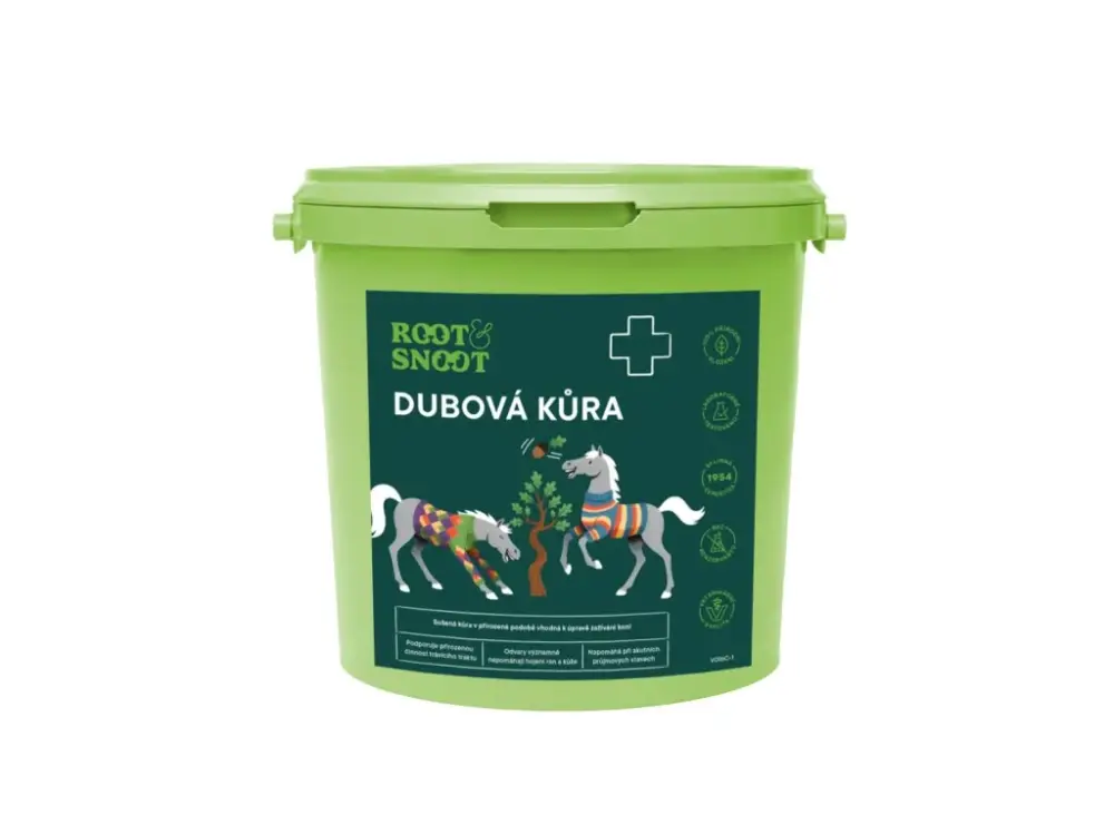 Root&Snoot Dubová kůra pro koně sypaná směs 1kg Akční Cena