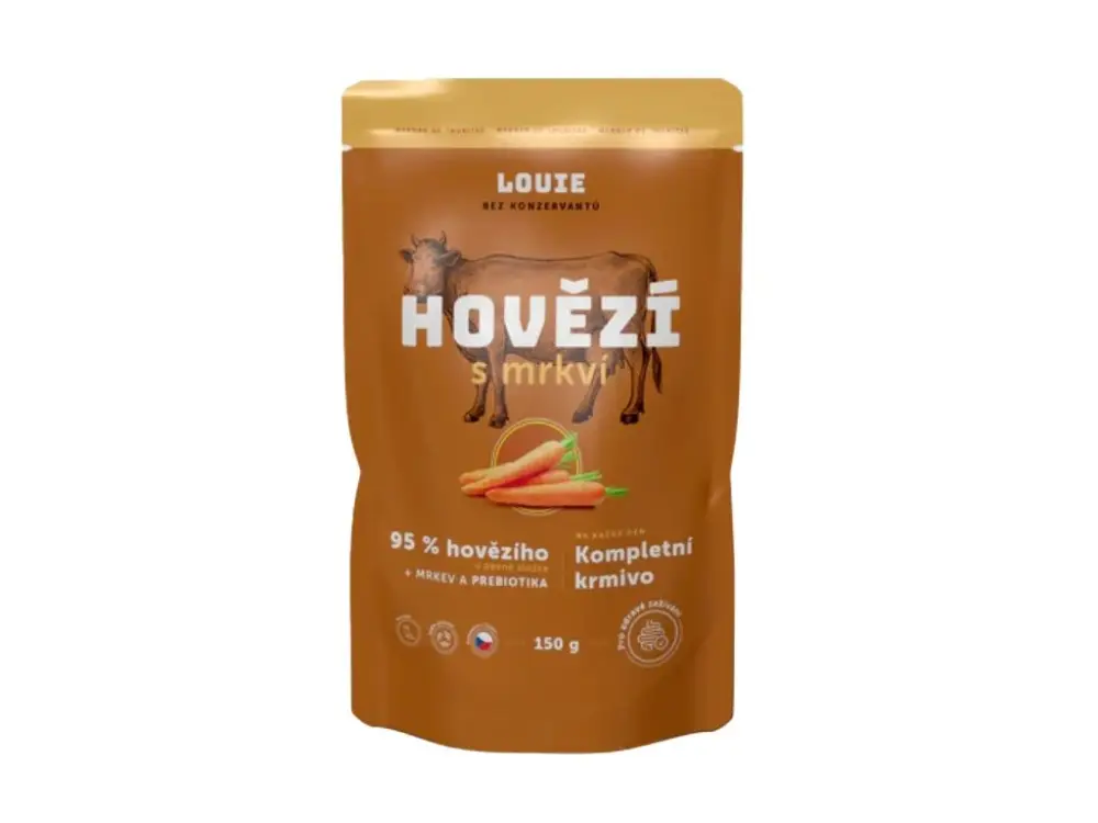 Louie Dog kapsa Hovězí s mrkví 150g Přímo Od Výrobce