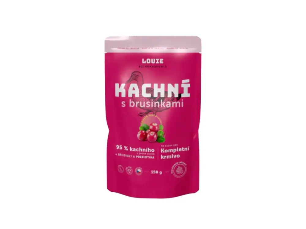Koupit Online Louie Dog kapsa Kachní s brusinkami 150g