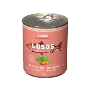 Louie Dog konz. Losos s rakyt.špenátem,prebiotiky 800g Oblíbený