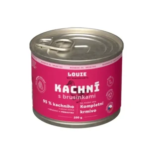 Akční Nabídka Louie Dog konz. Kachní s brusinkami a prebiotiky 200g