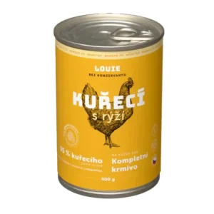 Louie Dog konz. Kuřecí s rýží a prebiotiky 400g Zlevněný