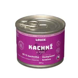 Přímo Od Výrobce Louie Dog konz. Kachní s rýží a prebiotiky 200g