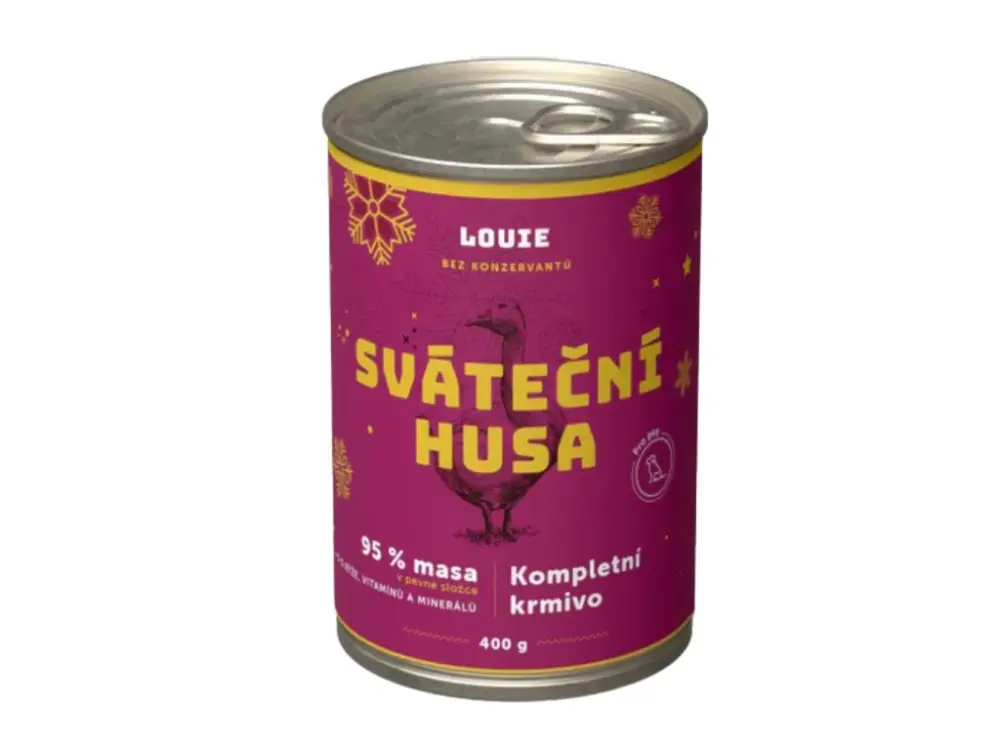 Louie Dog konz. Sváteční husa 400g Výhodná Nabídka