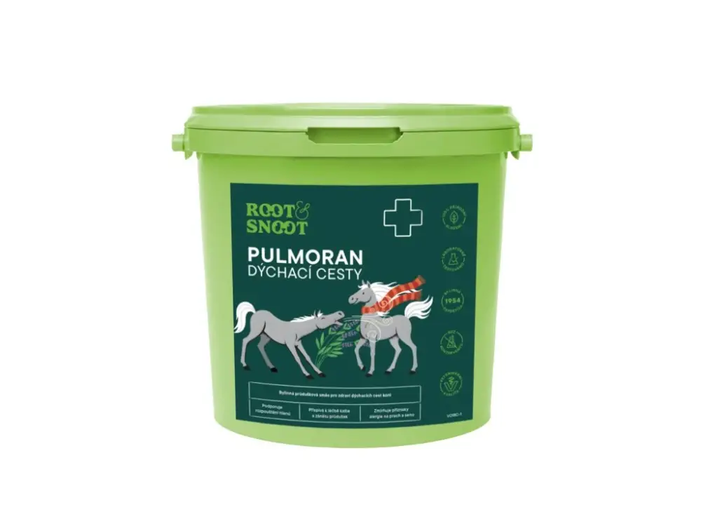 Root&Snoot Pulmoran Dých.cesty pro koně sypaná směs1kg Dokud Zásoby Vydrží