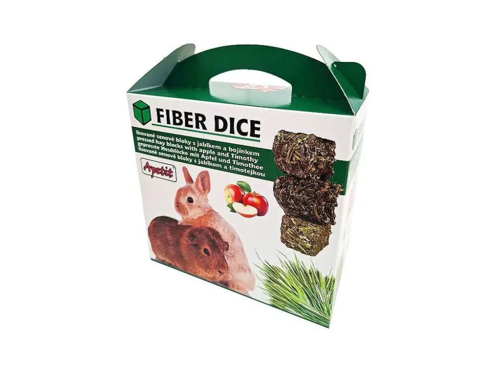 Omezená Nabídka Apetit senové bloky s jablkem,bojínkem Fiber Dice 1kg